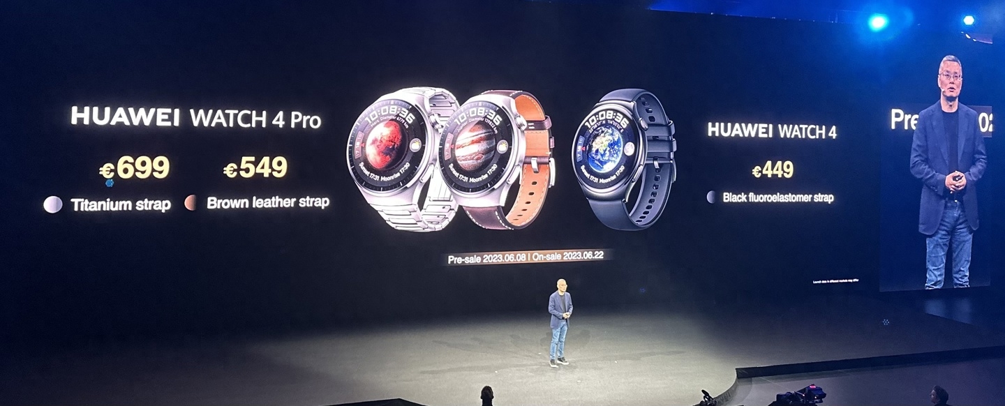 华为Watch 4/Pro系列智能手表亮相德国慕尼黑,449欧元起