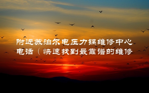 附近苏泊尔电压力锅维修中心电话（快速找到最靠谱的维修服务）