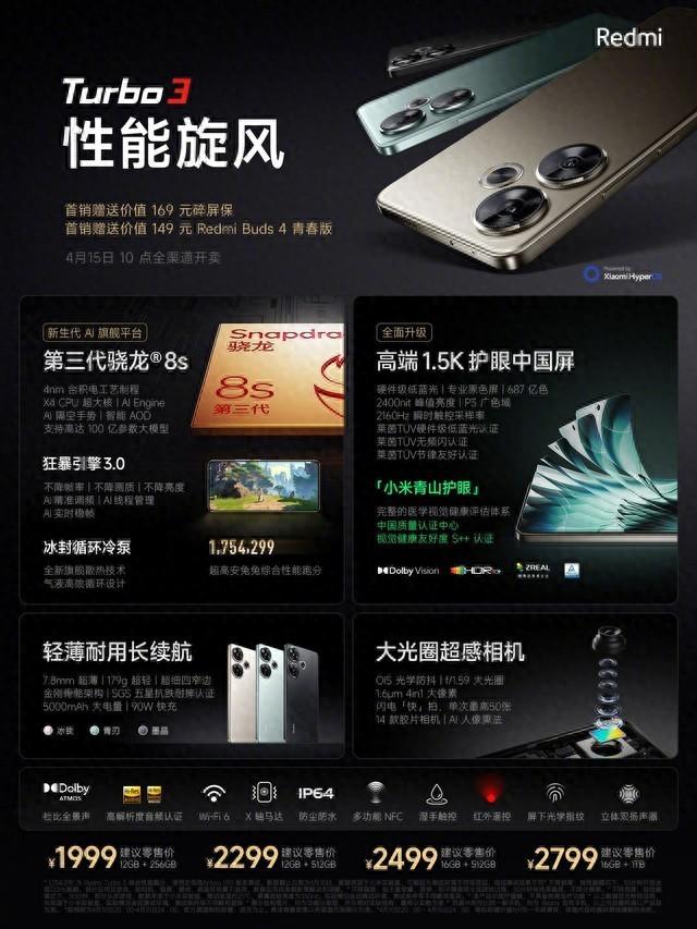 哈利波特联名是最大亮点 1999元Redmi Turbo 3新品发布会汇总
