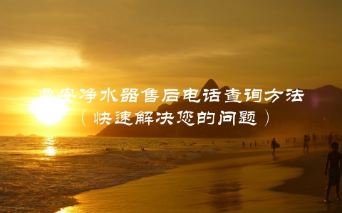 鼎安净水器售后电话查询方法（快速解决您的问题）