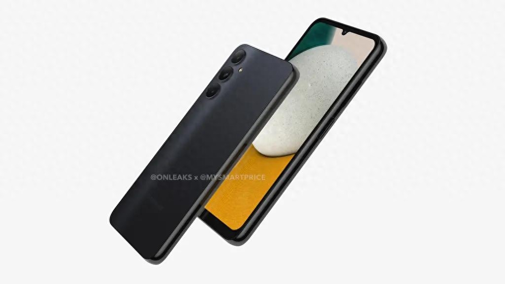 三星Galaxy A05s手机高清渲染:6.6英寸水滴屏、后置三摄