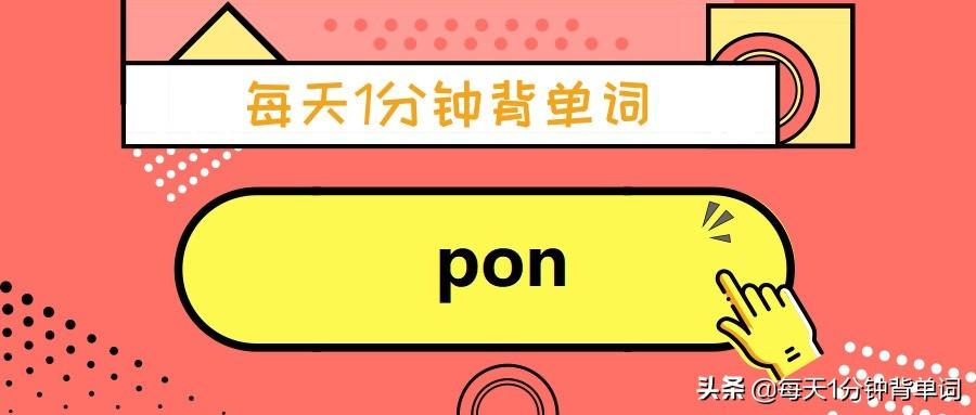 每天1分钟背单词 词根pon