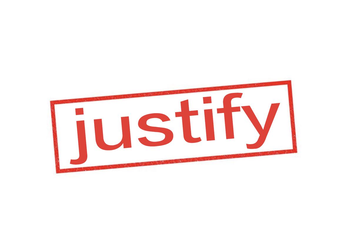 随时随地记单词，今日学习：justify