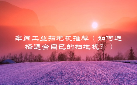 车间工业扫地机推荐（如何选择适合自己的扫地机？）