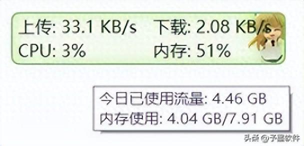 强迫症的Windows系统网速监测助手-TrafficMonitor