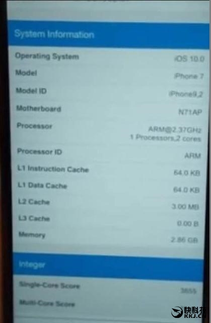 iPhone 7、7 Plus配置一览:标配3GB内存!