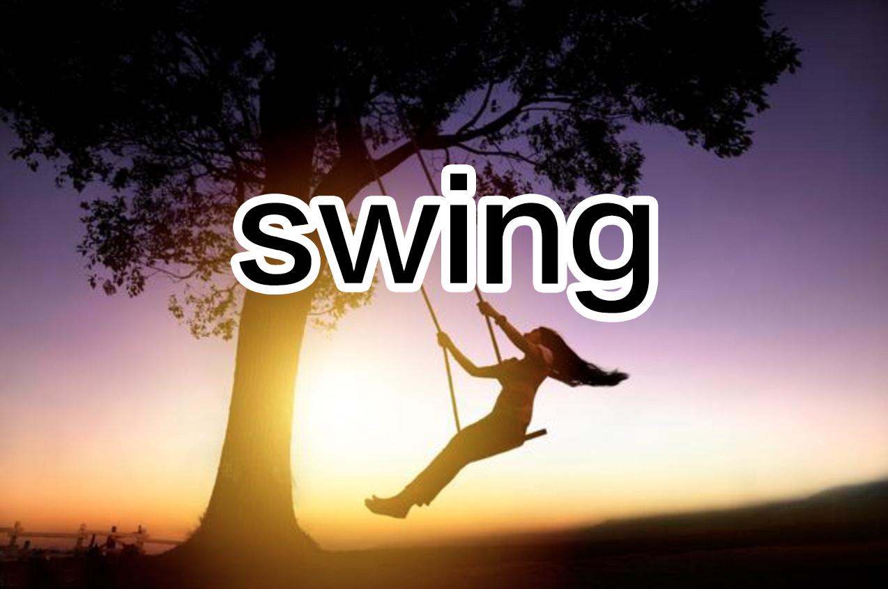 随时随地记单词,今日学习:swing