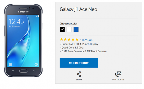 老人机也不如：三星发布Galaxy J1 Ace 4.3英寸+1GB RAM