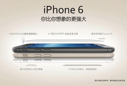 中电信预约页面曝光iPhone 6参数：屏幕1704x960