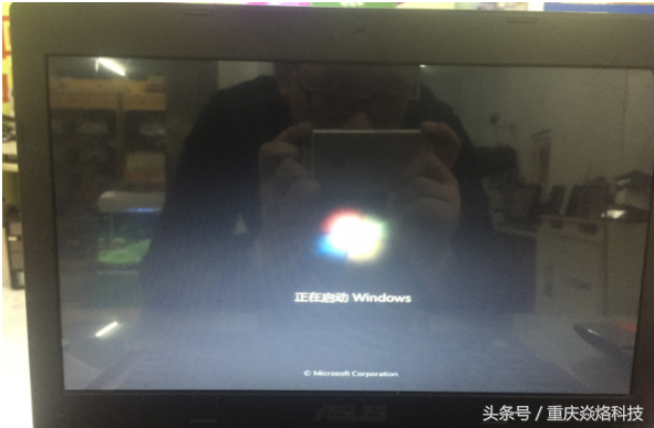 华硕K45D内接无显，外接显示，卡在正在启动修复