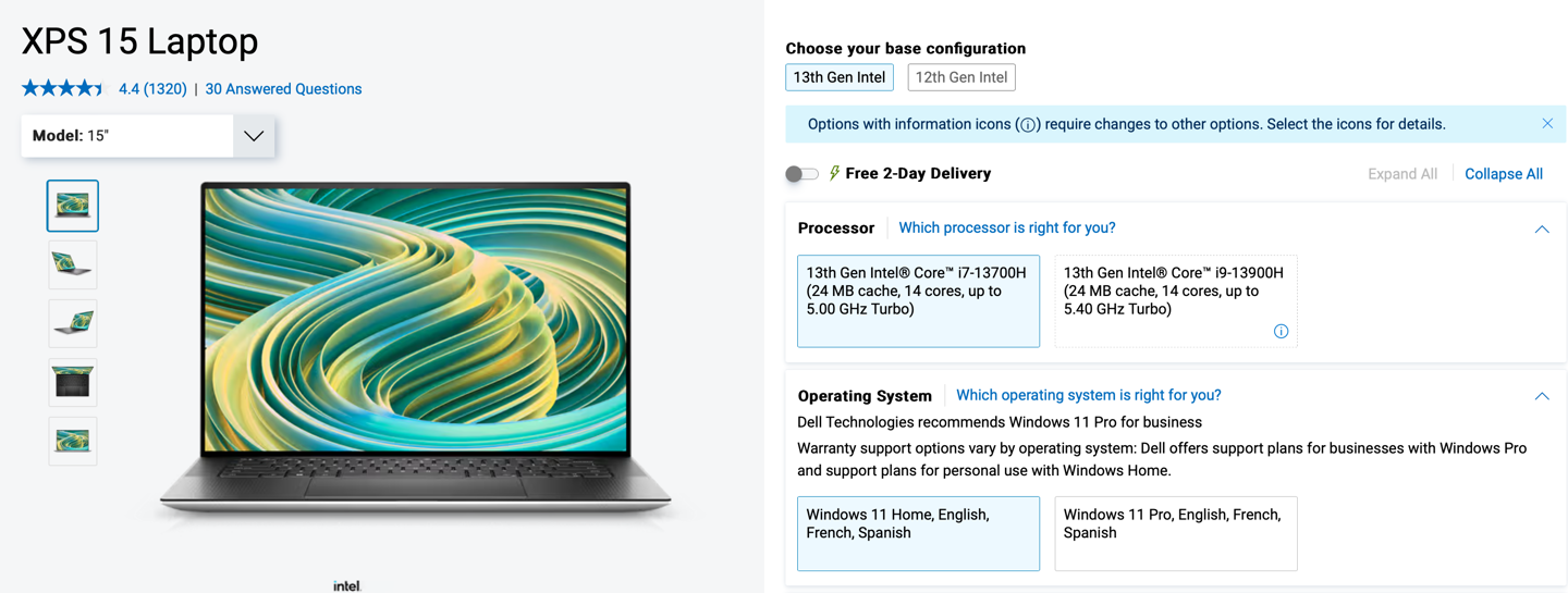 戴尔海外推出锐炫A370M款XPS 15笔记本，售价1499美元