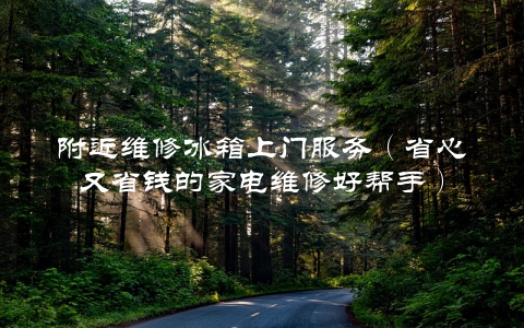 附近维修冰箱上门服务（省心又省钱的家电维修好帮手）