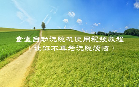 食堂自动洗碗机使用视频教程（让你不再为洗碗烦恼）