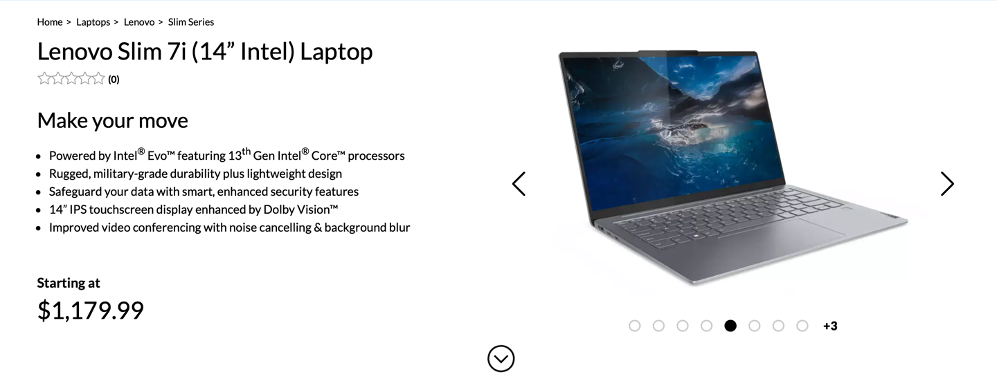 联想海外推出新款Slim 7i轻薄本：13代酷睿P+2.8K 120Hz屏