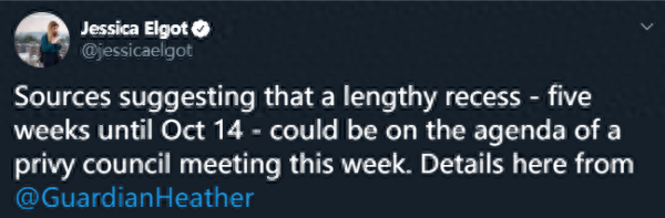 英女王已批准，议会关门