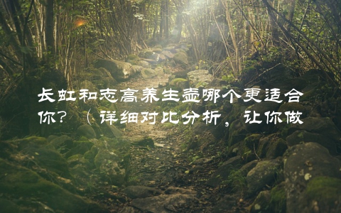 长虹和志高养生壶哪个更适合你？（详细对比分析，让你做出最佳选择）