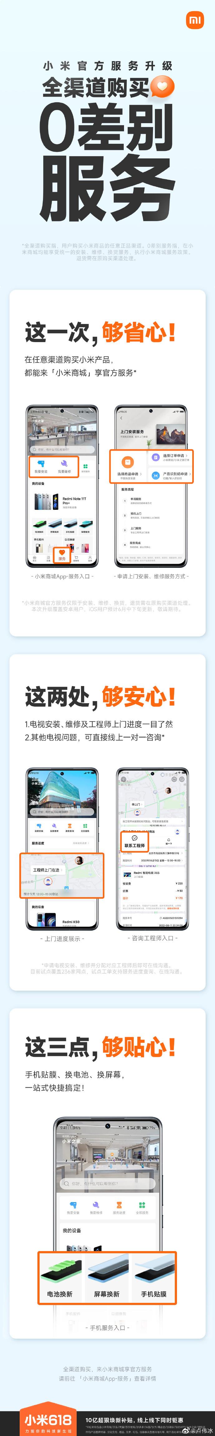 小米商城服务升级:任意官方授权渠道购买的产品都能享官方服务