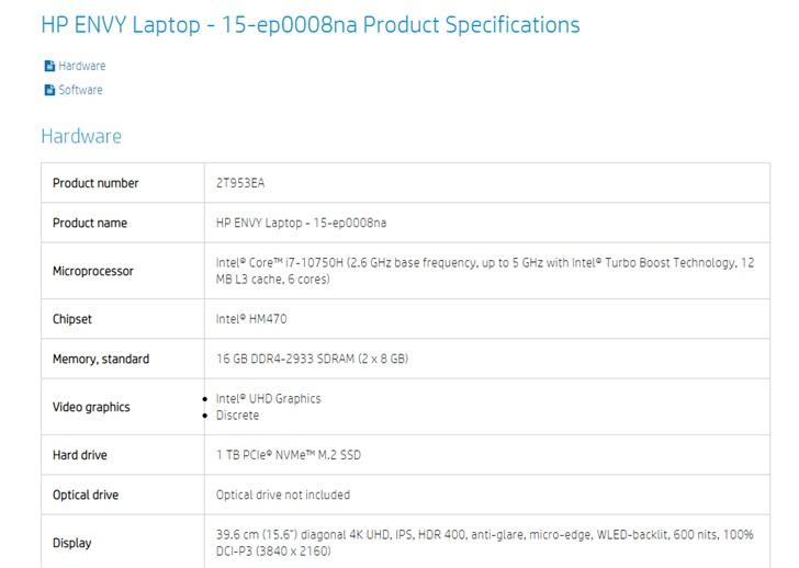 惠普官网公布新款ENVY 全能本：i7-10750H+ 15.6英寸4K屏