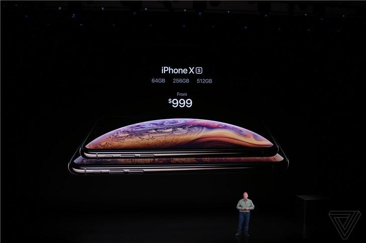 999美元起，苹果iPhone Xs/Max正式发布