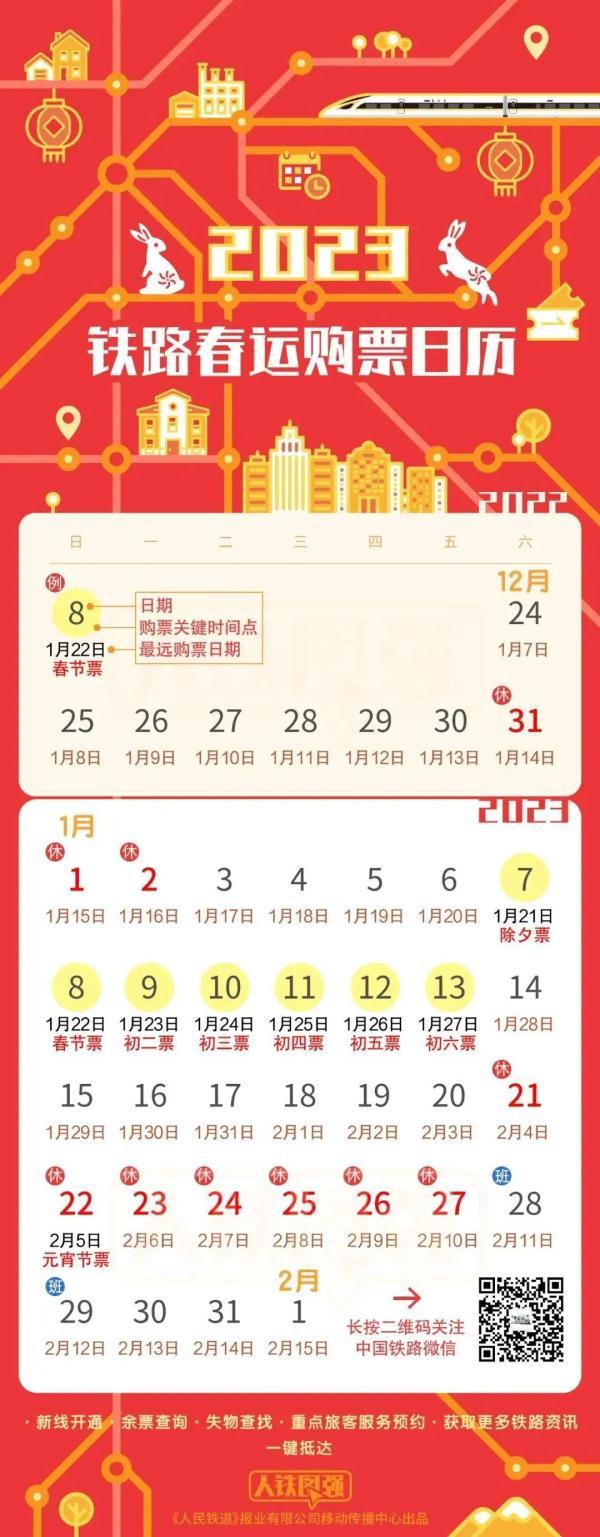 开售！春运购票日历、指南来了