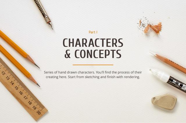 Characters的漂亮手绘插图