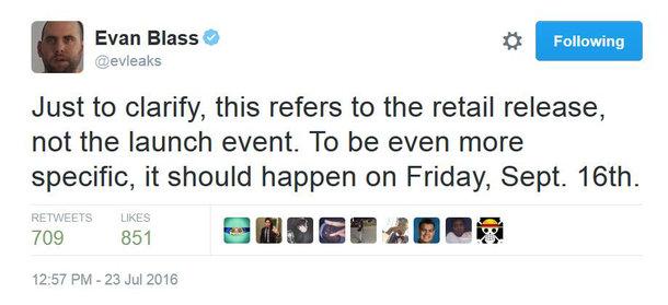 iPhone7/7 Plus上市时间被曝光：9月16号