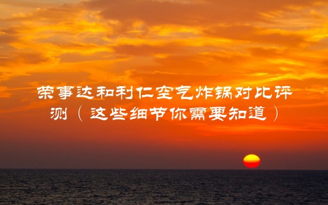 荣事达和利仁空气炸锅对比评测（这些细节你需要知道）