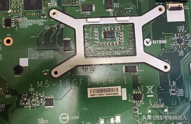 微星MS-16GF1笔记本进液，电脑开机不显示，老司机一根飞线搞定