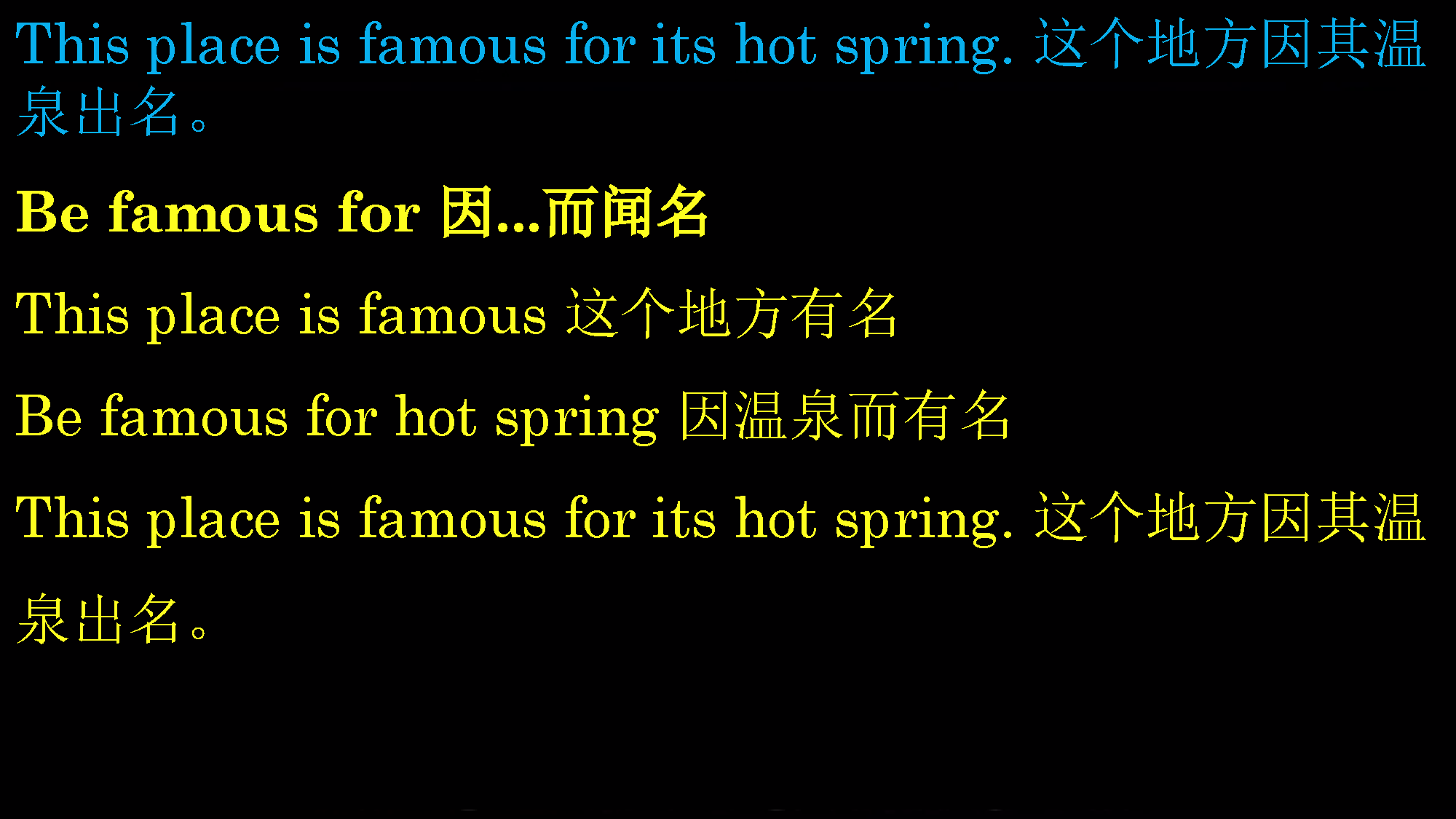 每天2个知识点，冲刺中考满分(15)-famous的用法