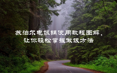 苏泊尔电饭锅使用教程图解，让你轻松掌握做饭方法