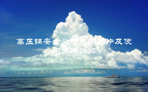 高压锅安全出气阀的图片及使用方法详解