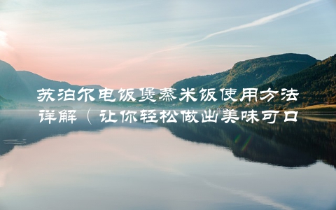 苏泊尔电饭煲蒸米饭使用方法详解（让你轻松做出美味可口的米饭）