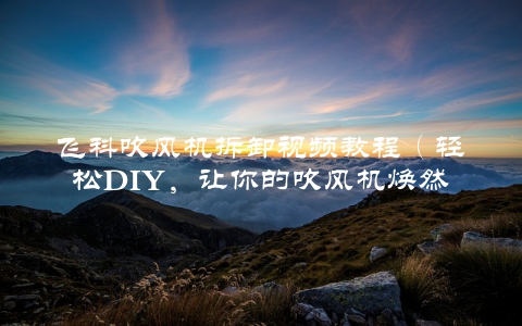 飞科吹风机拆卸视频教程（轻松DIY，让你的吹风机焕然一新）