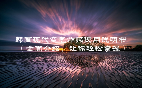 韩国现代空气炸锅使用说明书（全面介绍，让你轻松掌握）