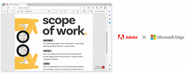 微软Edge 111稳定版已原生支持Adobe Acrobat PDF阅读器