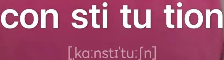 constitution名词，宪法；体质；构成
