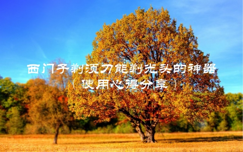 西门子剃须刀能剃光头的神器（使用心得分享）