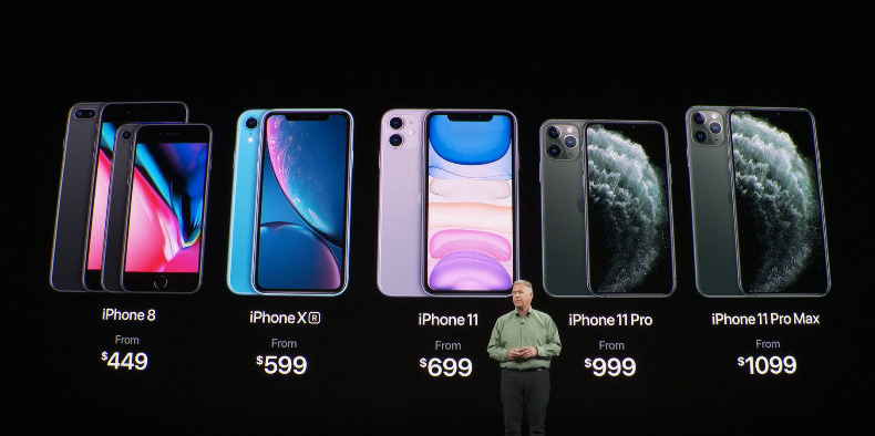iPhone11系列三款机型国行价格定了：5499元起，最贵依旧破万
