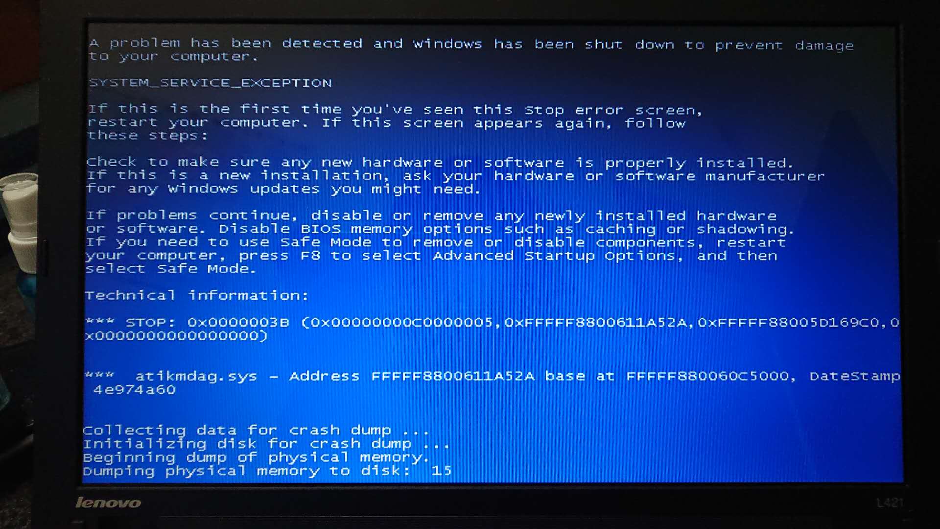 thinkpad笔记本，显卡驱动蓝屏0x0000003B 故障解决