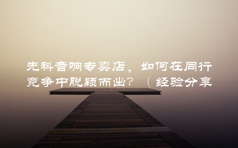 先科音响专卖店，如何在同行竞争中脱颖而出？（经验分享）