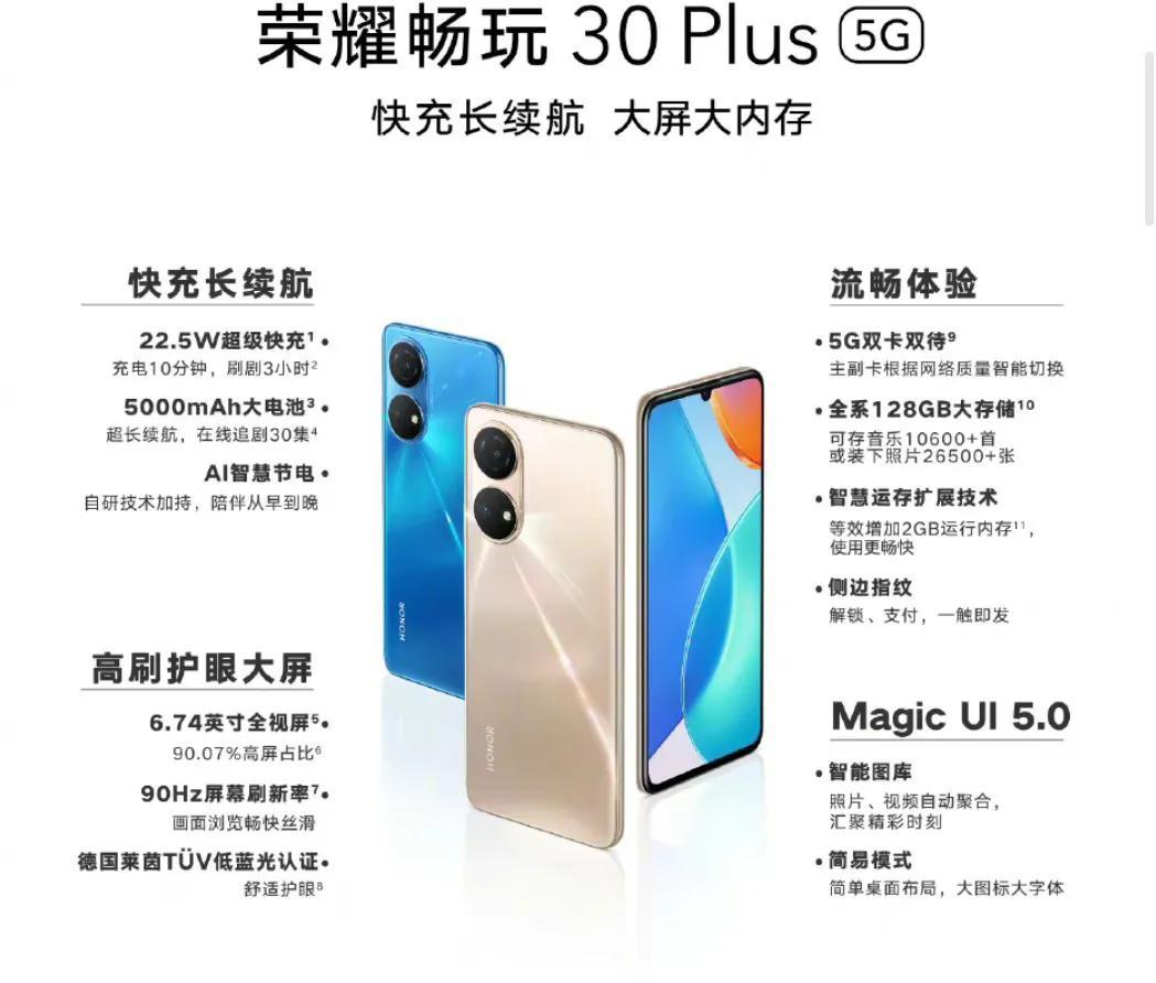 2021年到今为止荣耀上线的所有手机手机参数