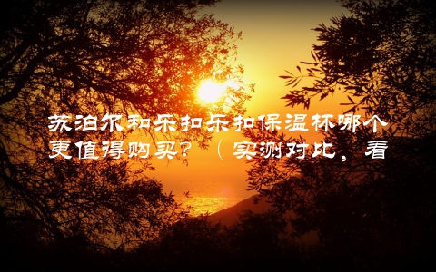 苏泊尔和乐扣乐扣保温杯哪个更值得购买？（实测对比，看完这篇就知道了）