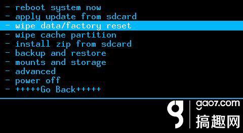 三星I8262D进recovery双清恢复出厂设置