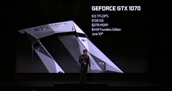 Nvidia已证实GeForce GTX 1070的规格: GPU可飙至1600MHz