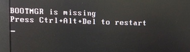 电脑无法启动之BOOTMGR is missing