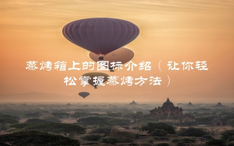 蒸烤箱上的图标介绍（让你轻松掌握蒸烤方法）