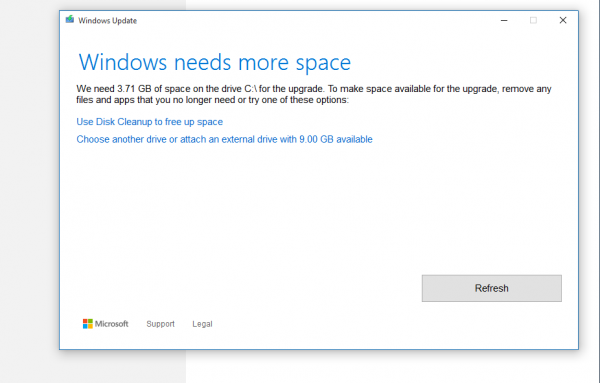 win10系统update升级C盘低容量怎么办 win10更新升级C盘容量不够解决方法
