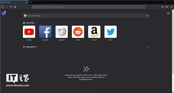 火狐浏览器Win10版暗黑主题将至，原生味