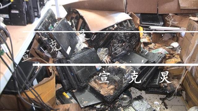 上海一电子商城发生火情 几十台电脑被烧