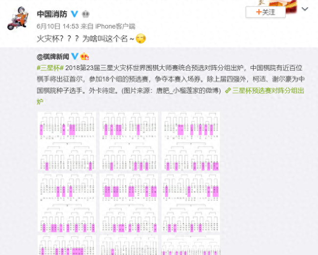 “火灾杯”吓到中国消防 三星杯到底是什么杯?